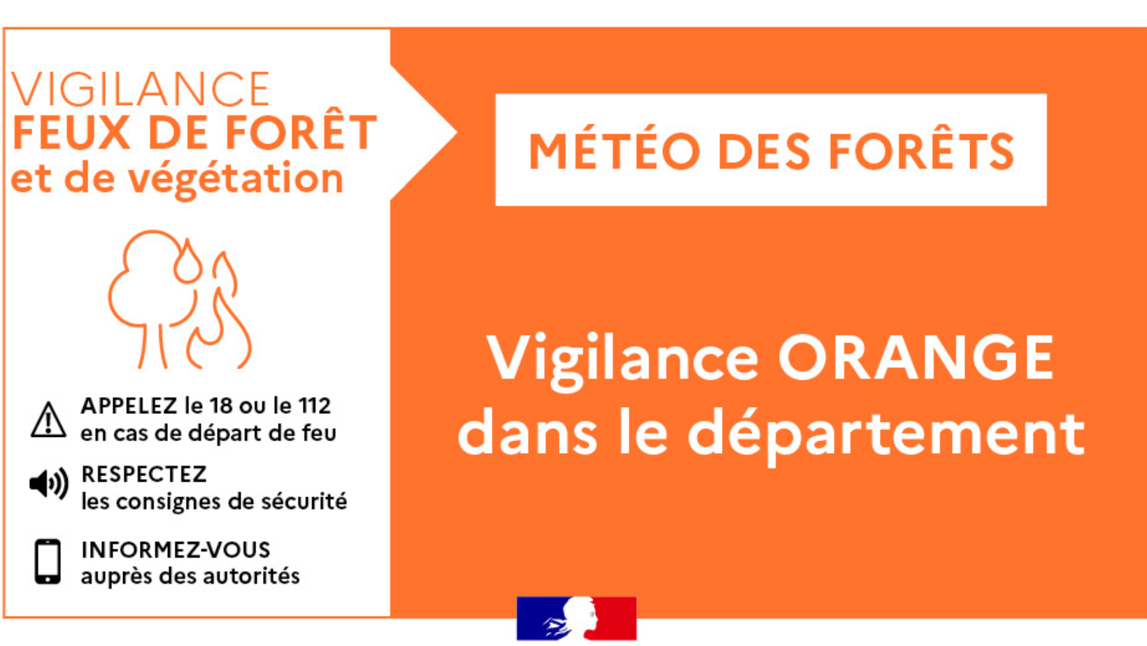 Vigilance orange feux de forêt